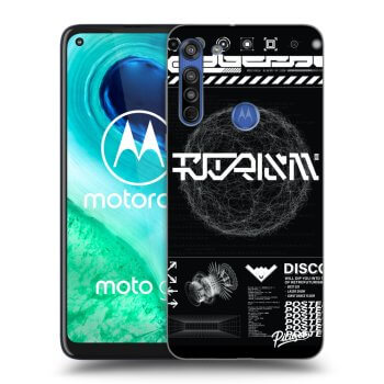 Picasee silikonový průhledný obal pro Motorola Moto G8 - BLACK DISCO
