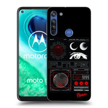 Picasee silikonový průhledný obal pro Motorola Moto G8 - WAVES