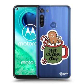 Picasee silikonový průhledný obal pro Motorola Moto G8 - Hot Cocoa Club