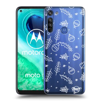 Picasee silikonový průhledný obal pro Motorola Moto G8 - Mistletoe