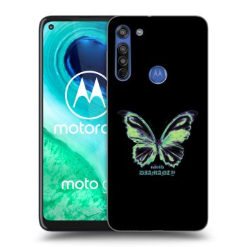 Picasee silikonový průhledný obal pro Motorola Moto G8 - Diamanty Blue