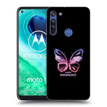 Picasee silikonový průhledný obal pro Motorola Moto G8 - Diamanty Purple