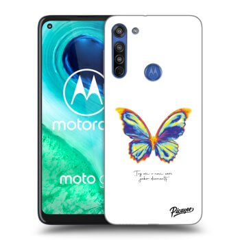 Picasee silikonový průhledný obal pro Motorola Moto G8 - Diamanty White