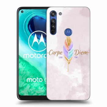 Picasee silikonový průhledný obal pro Motorola Moto G8 - Carpe Diem