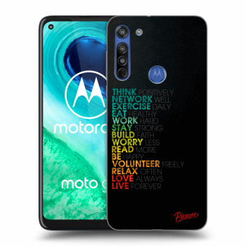 Picasee silikonový černý obal pro Motorola Moto G8 - Motto life