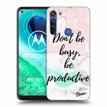Picasee silikonový černý obal pro Motorola Moto G8 - Don't be busy, be productive
