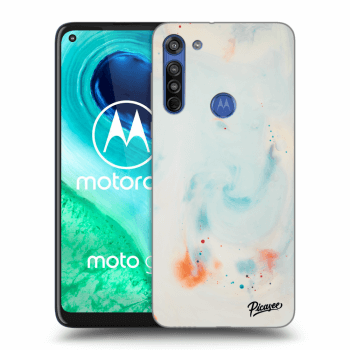Picasee silikonový průhledný obal pro Motorola Moto G8 - Splash