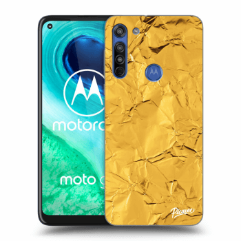 Picasee silikonový průhledný obal pro Motorola Moto G8 - Gold