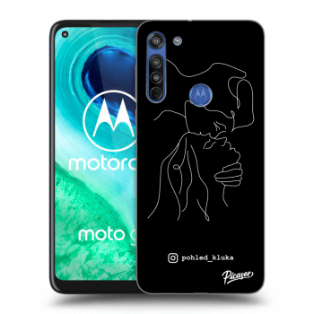 Picasee silikonový černý obal pro Motorola Moto G8 - Forehead kiss White