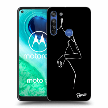 Picasee silikonový černý obal pro Motorola Moto G8 - Simple body White