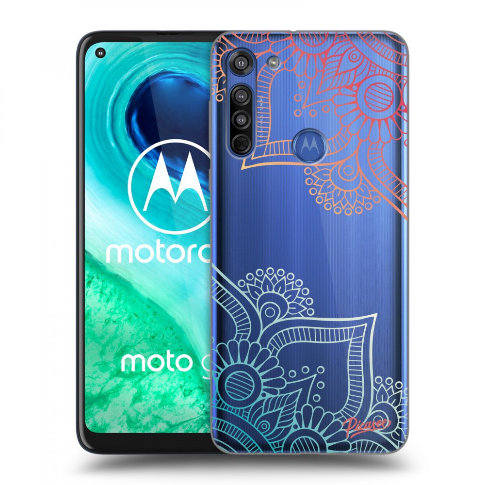 Picasee silikonový průhledný obal pro Motorola Moto G8 - Flowers pattern