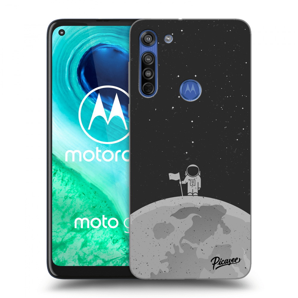 Picasee silikonový průhledný obal pro Motorola Moto G8 - Astronaut