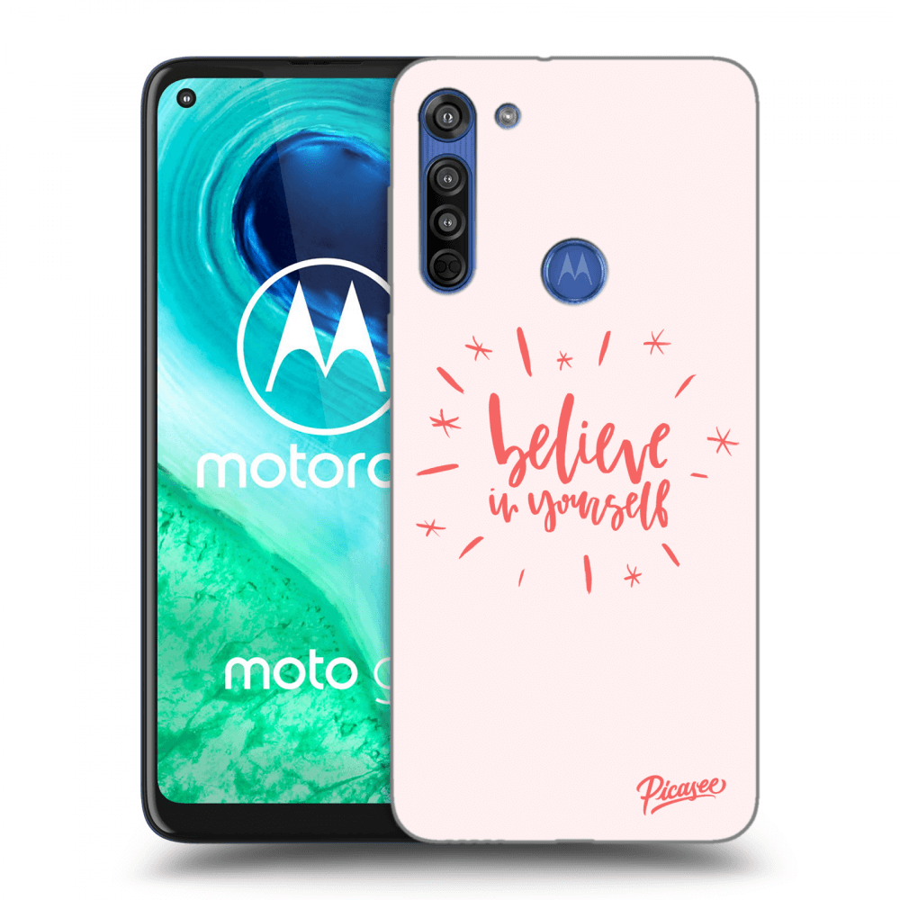 Picasee silikonový černý obal pro Motorola Moto G8 - Believe in yourself