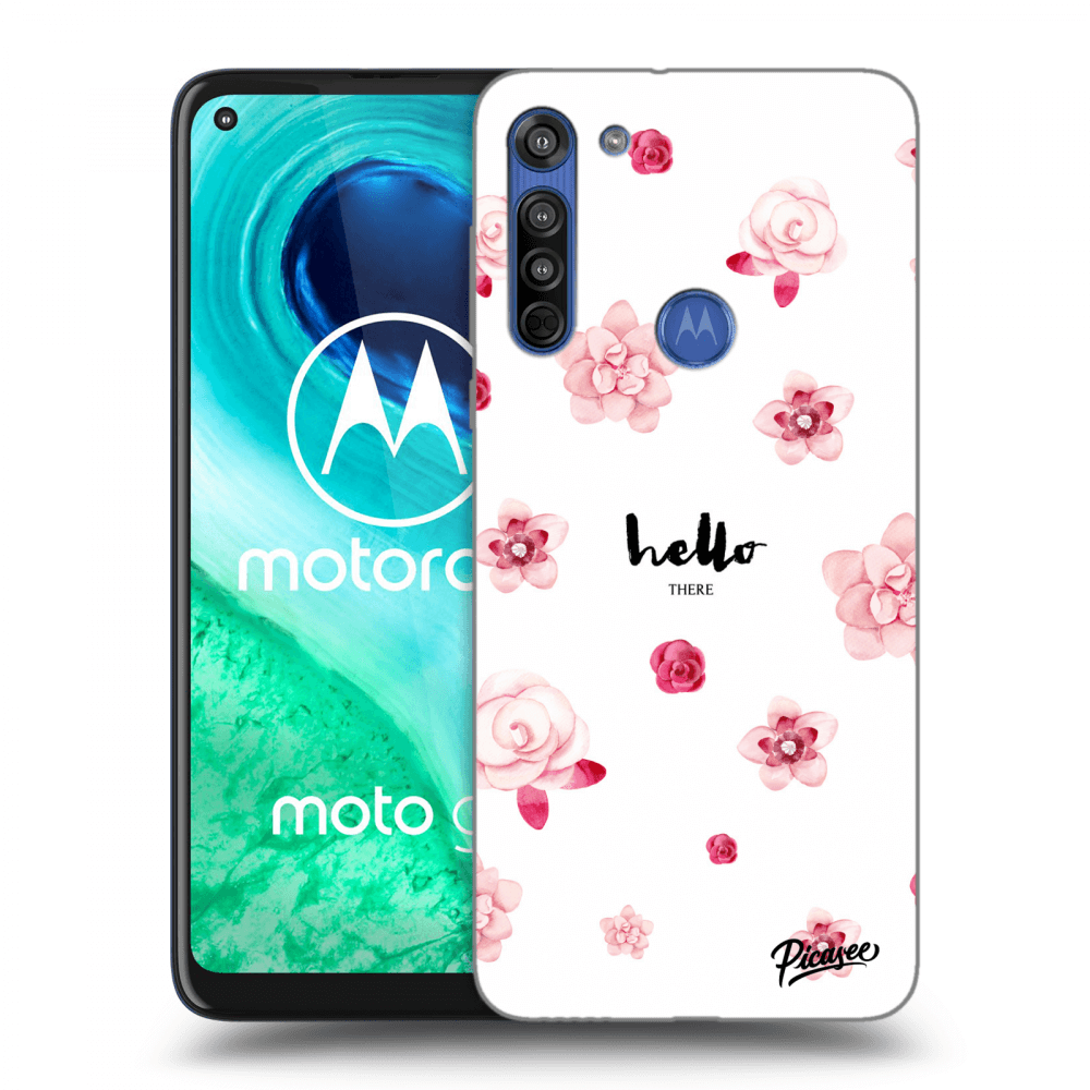 Picasee silikonový černý obal pro Motorola Moto G8 - Hello there