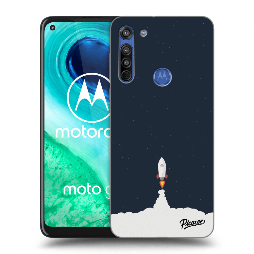 Picasee silikonový průhledný obal pro Motorola Moto G8 - Astronaut 2