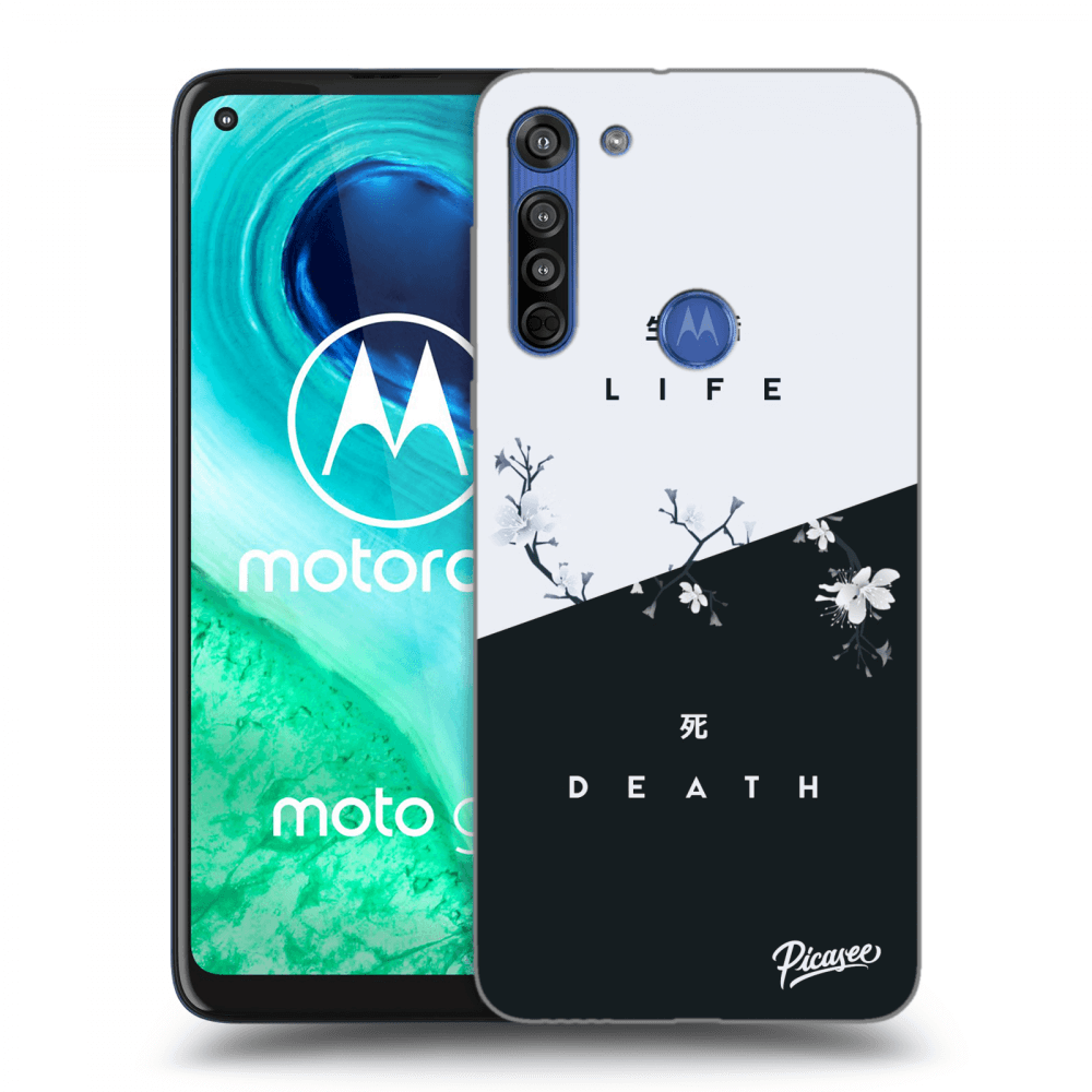 Picasee silikonový průhledný obal pro Motorola Moto G8 - Life - Death