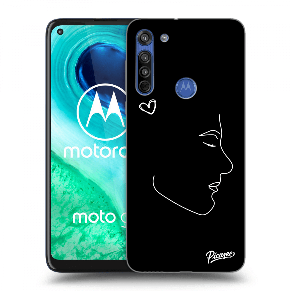 Picasee silikonový černý obal pro Motorola Moto G8 - Couple boy White