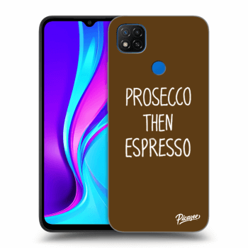 Picasee silikonový černý obal pro Xiaomi Redmi 9C - Prosecco then espresso