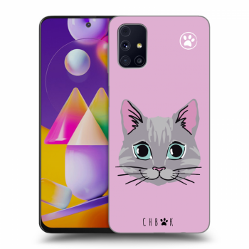 Picasee silikonový průhledný obal pro Samsung Galaxy M31s - Chybí mi kočky - Růžová