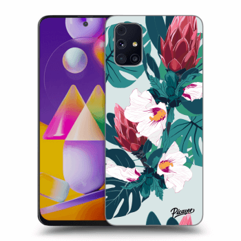 Picasee silikonový černý obal pro Samsung Galaxy M31s - Rhododendron