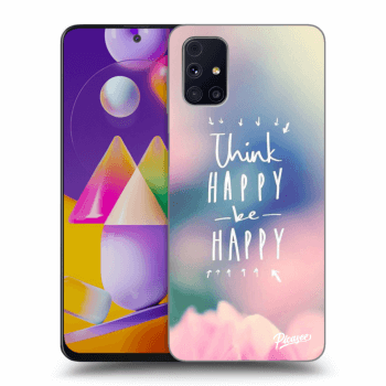 Picasee silikonový černý obal pro Samsung Galaxy M31s - Think happy be happy