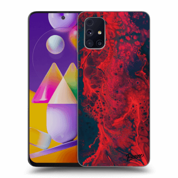 Picasee silikonový černý obal pro Samsung Galaxy M31s - Organic red