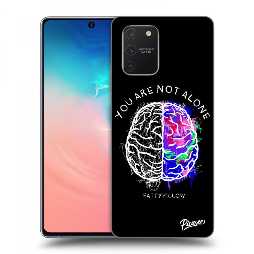 Picasee silikonový průhledný obal pro Samsung Galaxy S10 Lite - Brain - White