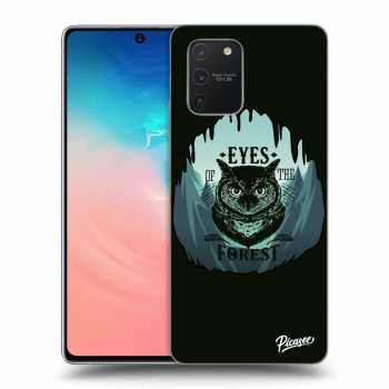Picasee silikonový černý obal pro Samsung Galaxy S10 Lite - Forest owl