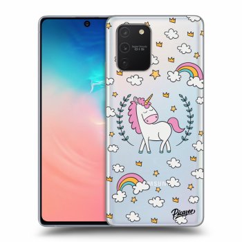 Picasee silikonový průhledný obal pro Samsung Galaxy S10 Lite - Unicorn star heaven