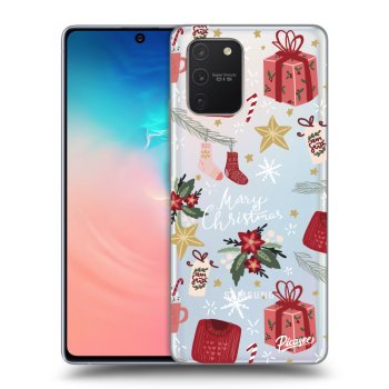 Picasee silikonový průhledný obal pro Samsung Galaxy S10 Lite - Christmas