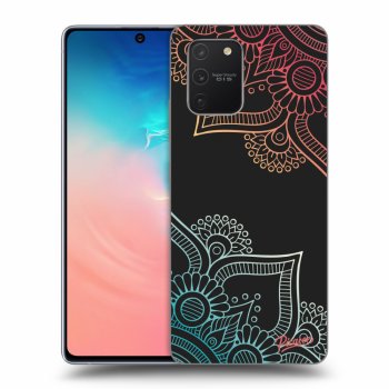 Picasee silikonový černý obal pro Samsung Galaxy S10 Lite - Flowers pattern