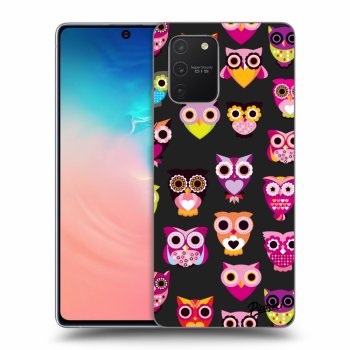 Picasee silikonový černý obal pro Samsung Galaxy S10 Lite - Owls
