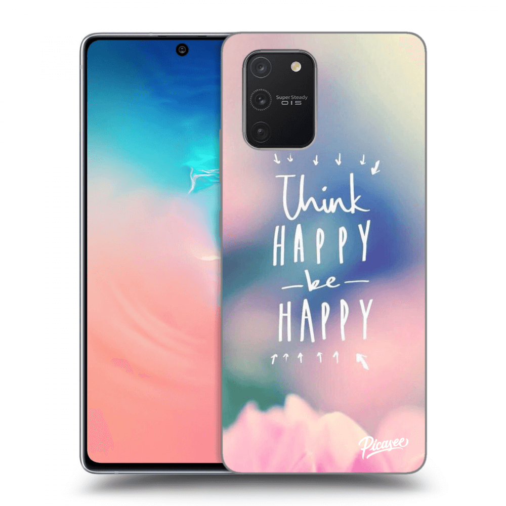 Picasee silikonový černý obal pro Samsung Galaxy S10 Lite - Think happy be happy