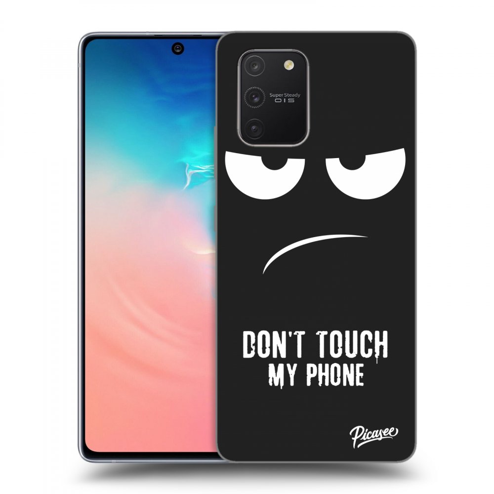 Picasee silikonový černý obal pro Samsung Galaxy S10 Lite - Don't Touch My Phone