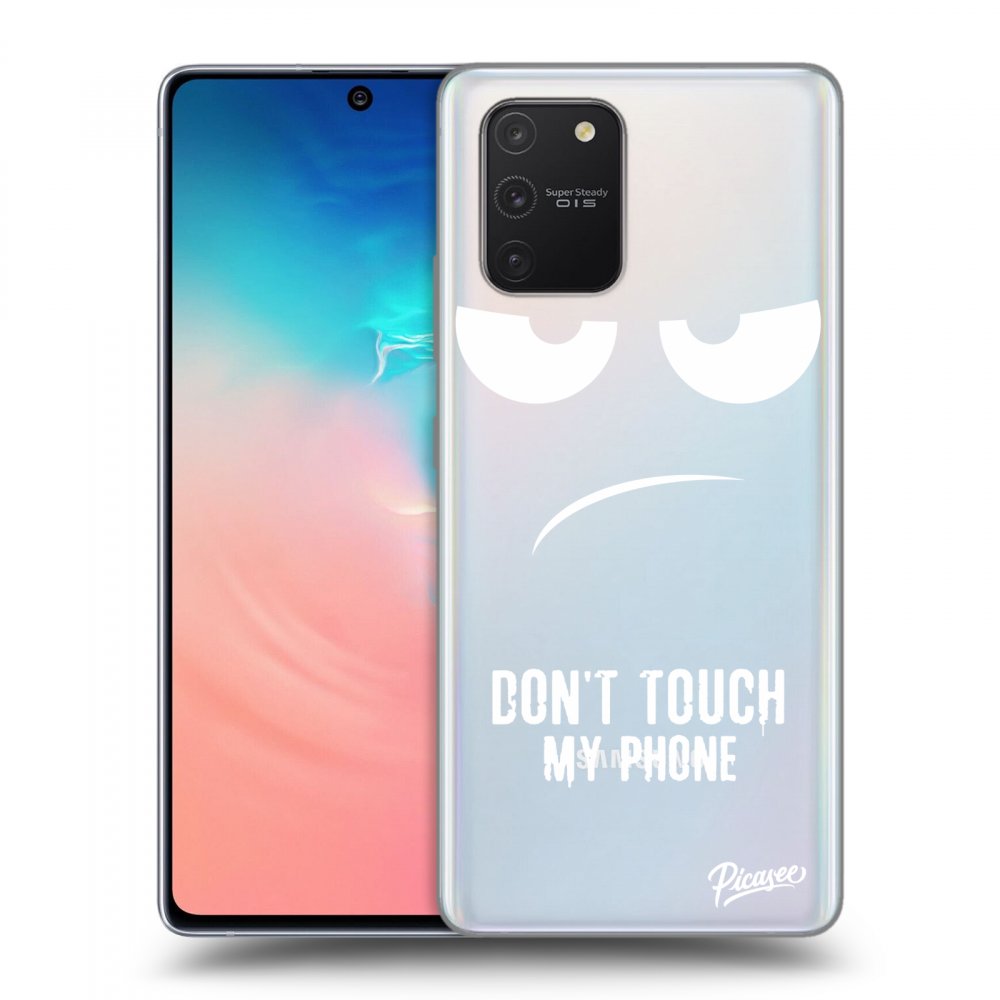 Picasee silikonový průhledný obal pro Samsung Galaxy S10 Lite - Don't Touch My Phone