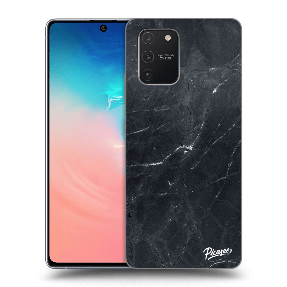 Picasee silikonový průhledný obal pro Samsung Galaxy S10 Lite - Black marble