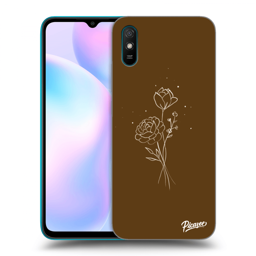 Picasee ULTIMATE CASE pro Xiaomi Redmi 9A - Brown flowers