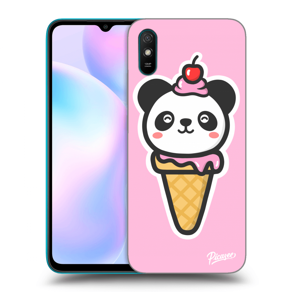 Picasee silikonový průhledný obal pro Xiaomi Redmi 9A - Ice Cream Panda