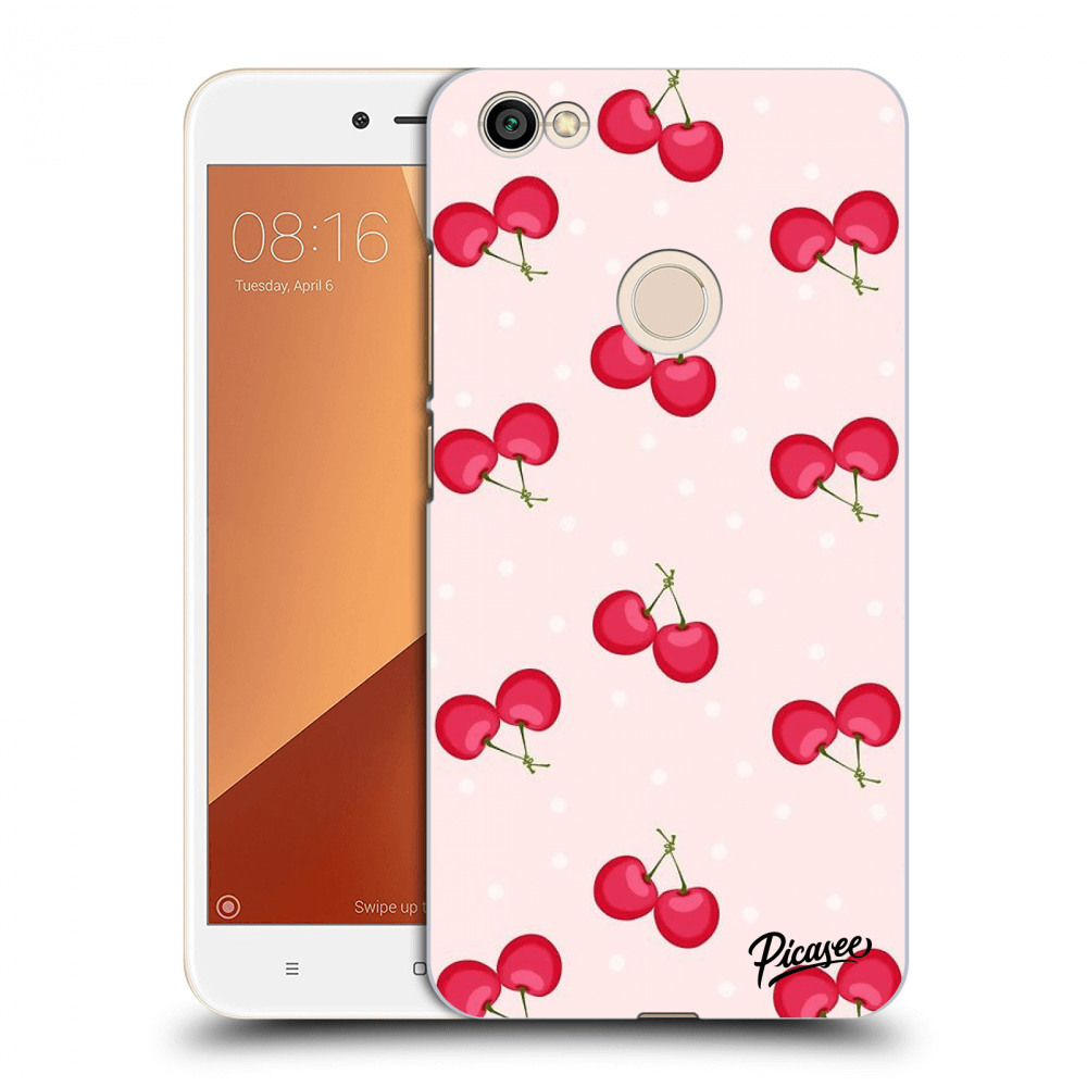 Picasee silikonový průhledný obal pro Xiaomi Redmi Note 5A Prime - Cherries