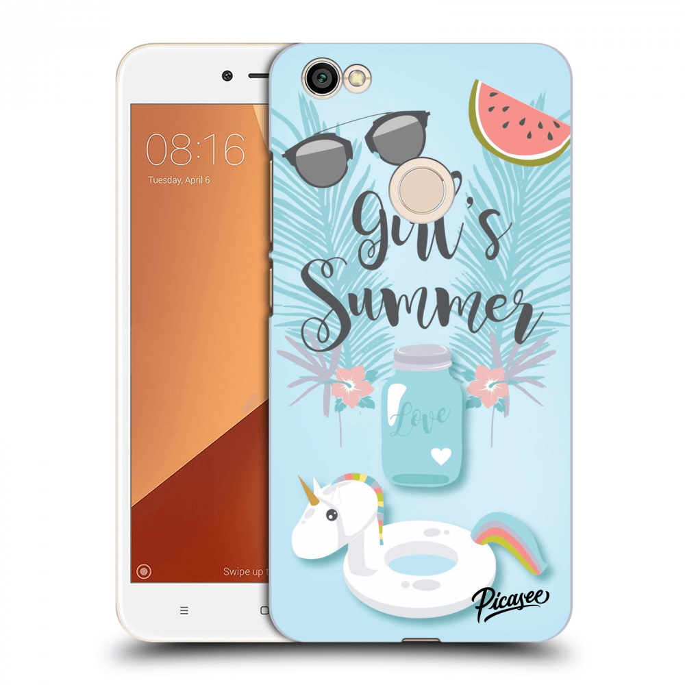 Picasee silikonový průhledný obal pro Xiaomi Redmi Note 5A Prime - Girls Summer