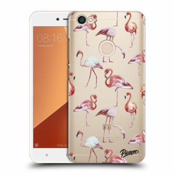 Picasee silikonový průhledný obal pro Xiaomi Redmi Note 5A Prime - Flamingos