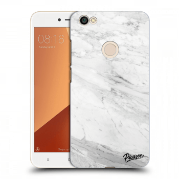 Picasee silikonový průhledný obal pro Xiaomi Redmi Note 5A Prime - White marble
