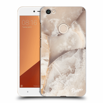 Picasee silikonový průhledný obal pro Xiaomi Redmi Note 5A Prime - Cream marble