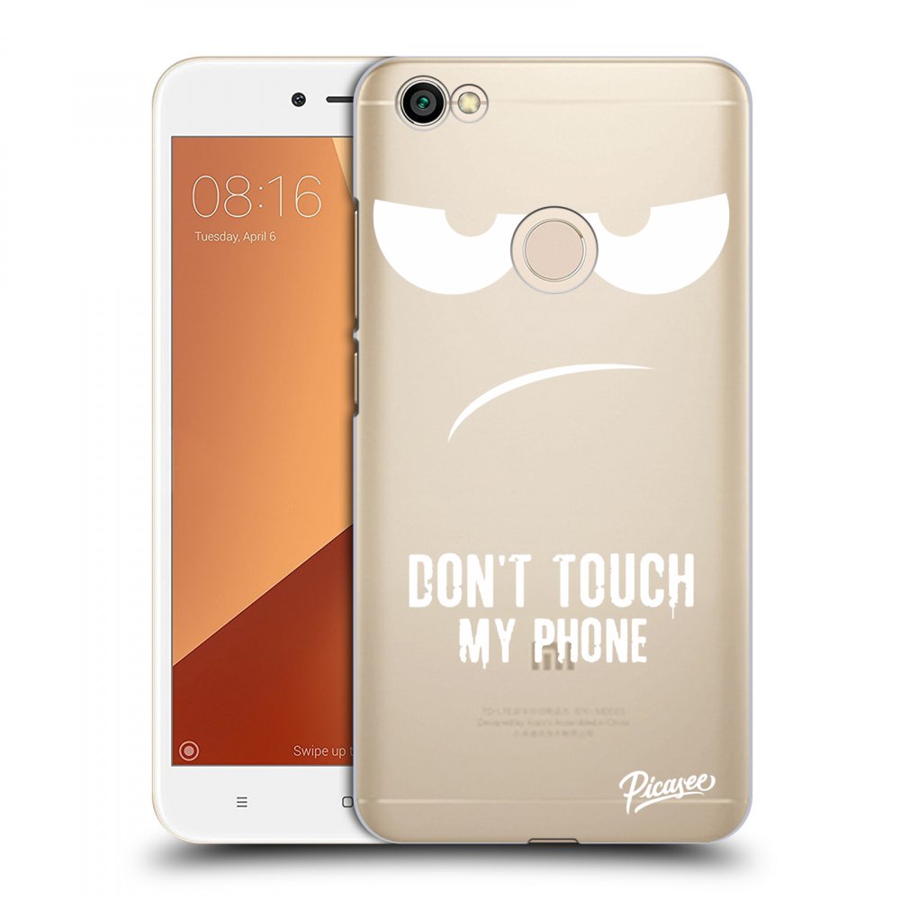 Picasee silikonový průhledný obal pro Xiaomi Redmi Note 5A Prime - Don't Touch My Phone