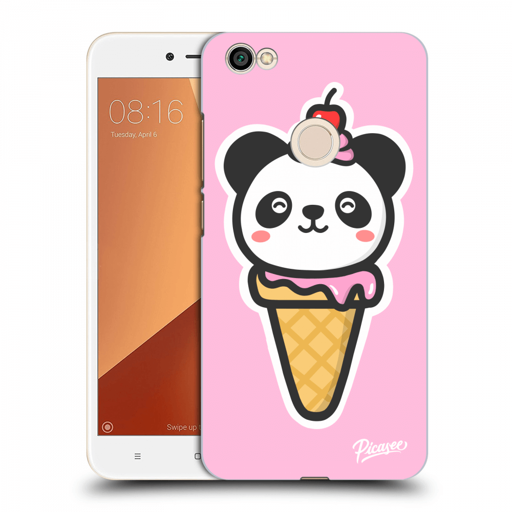 Picasee plastový černý obal pro Xiaomi Redmi Note 5A Prime - Ice Cream Panda