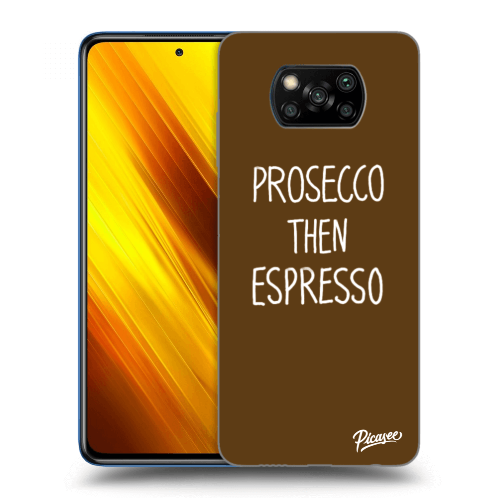 Picasee silikonový černý obal pro Xiaomi Poco X3 - Prosecco then espresso