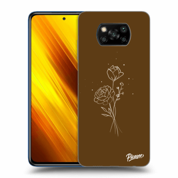 Obal pro Xiaomi Poco X3 - Brown flowers