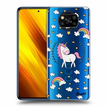 Picasee silikonový průhledný obal pro Xiaomi Poco X3 - Unicorn star heaven