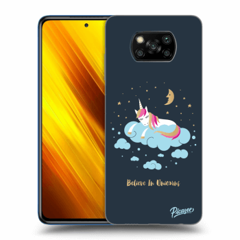 Picasee silikonový černý obal pro Xiaomi Poco X3 - Believe In Unicorns