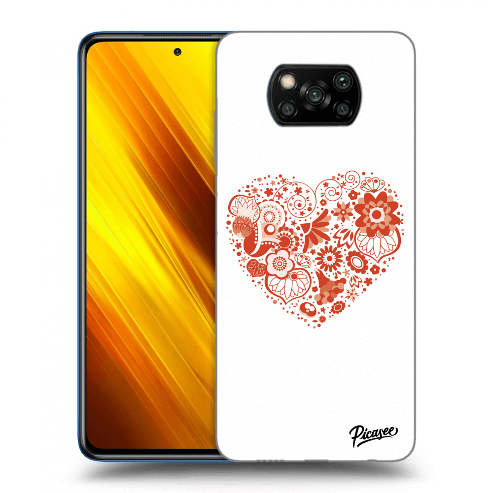Silikonový černý Obal Pro Xiaomi Poco X3 - Big Heart